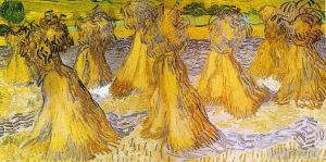 Artist Vincent van Gogh's Work - Sheaves of Wheat