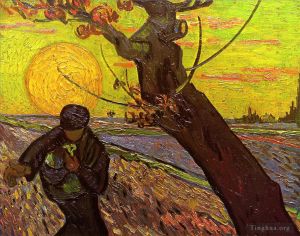 Artist Vincent van Gogh's Work - Sower 2