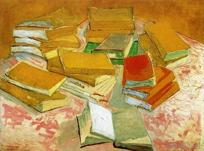 Vincent van Gogh Oil Painting - Still Life French Novels