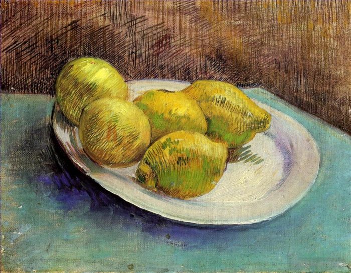 Vincent van Gogh Oil Painting - Still Life with Lemons on a Plate