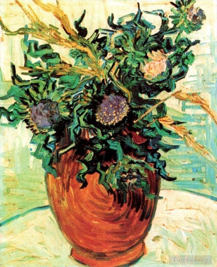 Vincent van Gogh Oil Painting - Still Life with Thistles