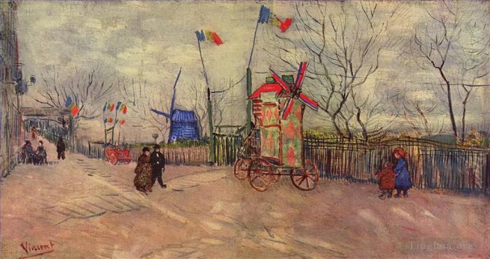 Vincent van Gogh Oil Painting - The Allotments at Montmartre
