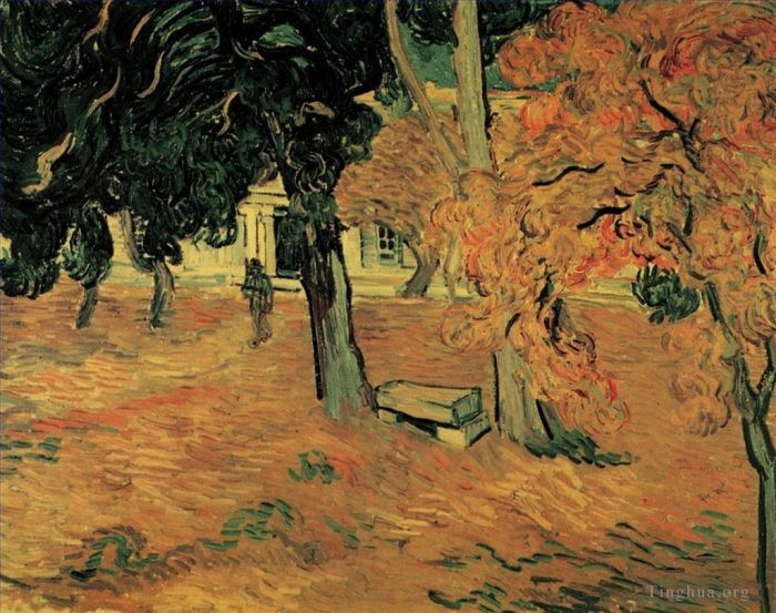 Vincent van Gogh Oil Painting - The Garden of Saint Paul Hospital