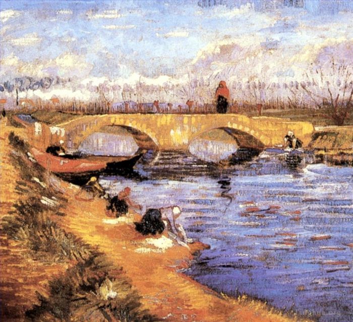 Vincent van Gogh Oil Painting - The Gleize Bridge over the Vigneyret Canal