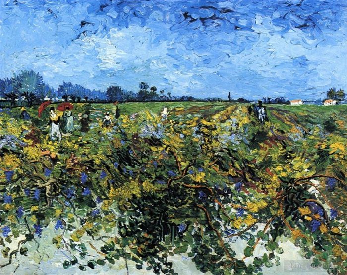 Vincent van Gogh Oil Painting - The Green Vinyard