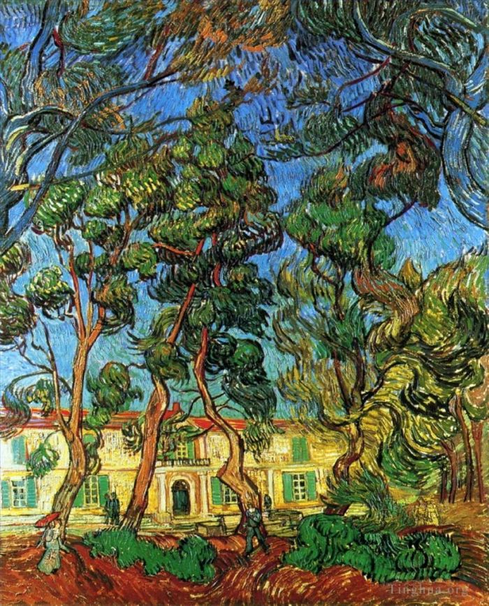 Vincent van Gogh Oil Painting - The Grounds of the Asylum