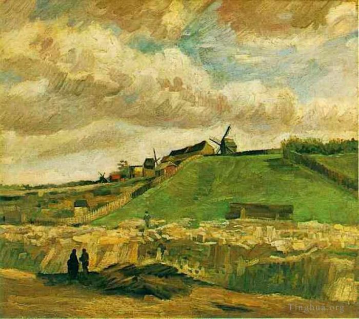 Vincent van Gogh Oil Painting - The Hill of Montmartre with Quarry