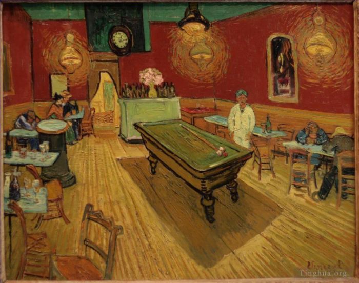 Vincent van Gogh Oil Painting - The Night Cafe dark