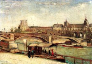 Artist Vincent van Gogh's Work - Pont du Carrousel with Louvre