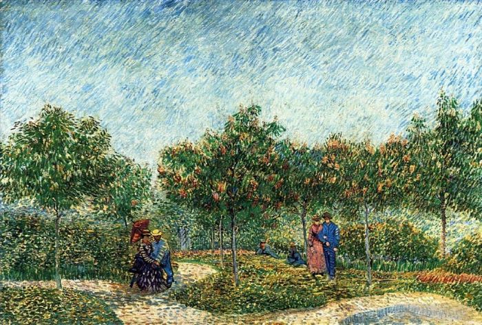 Vincent van Gogh Oil Painting - The Voyer d Argenson Park in Asnieres