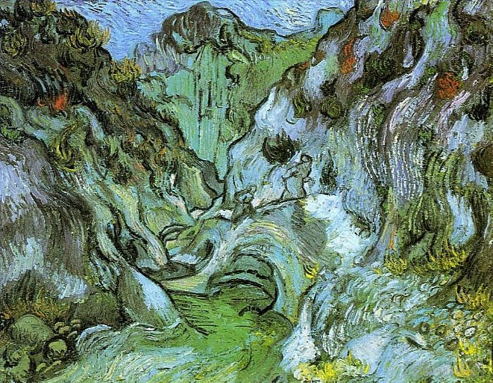 Vincent van Gogh Oil Painting - The gully Peiroulets