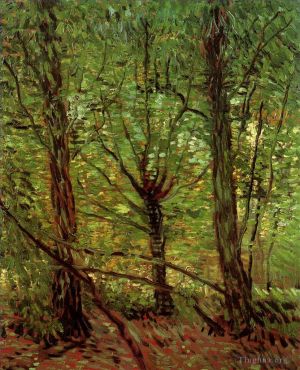 Artist Vincent van Gogh's Work - Trees and Undergrowth 2