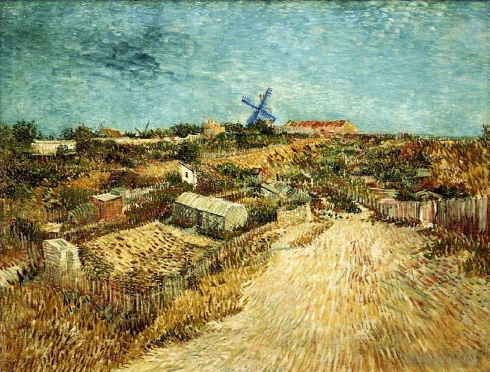 Vincent van Gogh Oil Painting - Vegetable Gardens in Montmartre 3