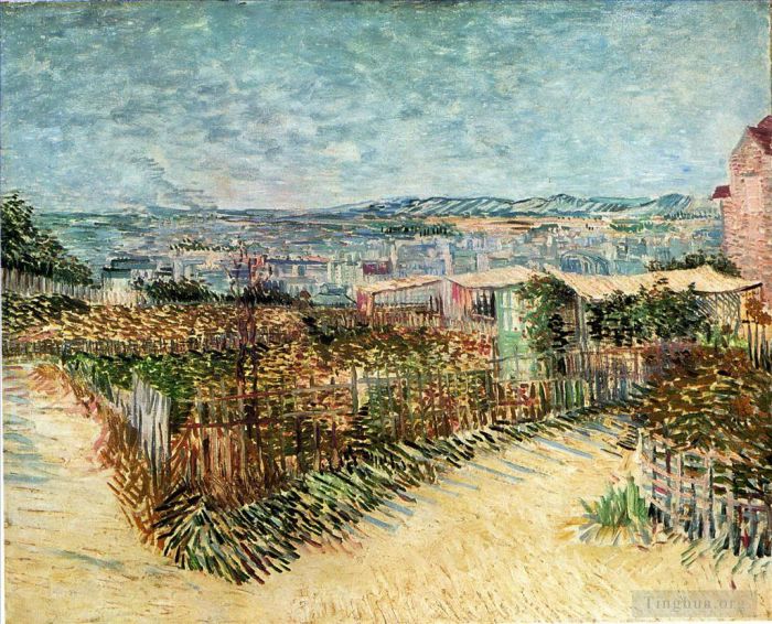 Vincent van Gogh Oil Painting - Vegetable Gardens in Montmartre