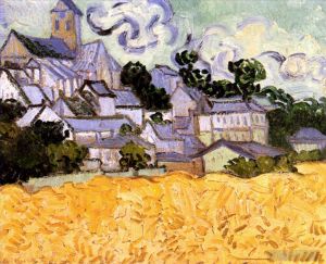 Artist Vincent van Gogh's Work - View of Auvers with Church