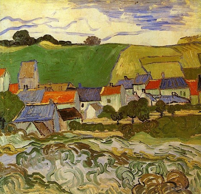 Vincent van Gogh Oil Painting - View of Auvers