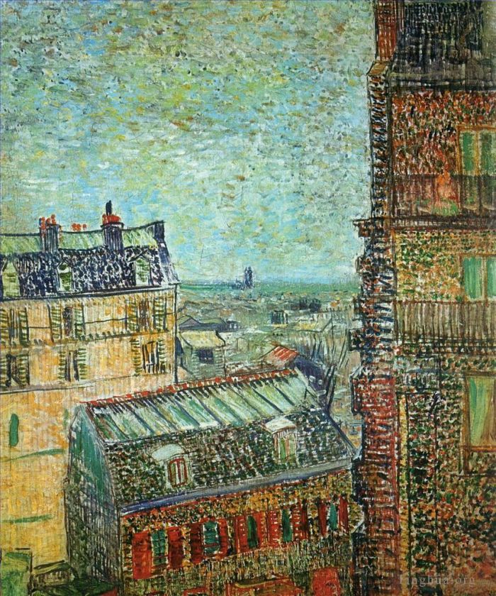 Vincent van Gogh Oil Painting - View of Paris from Vincent s Room in the Rue Lepic