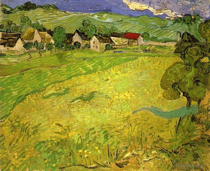 Vincent van Gogh Oil Painting - View of Vessenots near Auvers