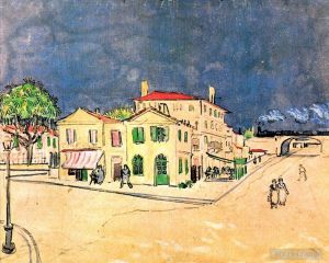 Artist Vincent van Gogh's Work - Vincents House in Arles The Yellow House