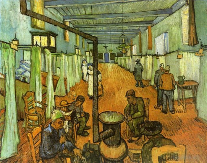 Vincent van Gogh Oil Painting - Ward in the Hospital at Arles