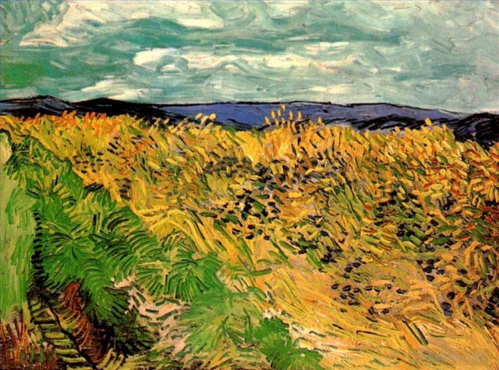 Vincent van Gogh Oil Painting - Wheat Field with Cornflowers