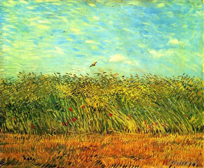 Vincent van Gogh Oil Painting - Wheat Field with a Lark