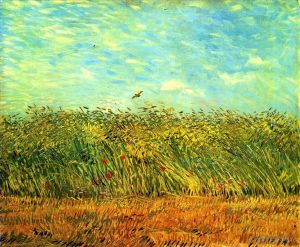 Artist Vincent van Gogh's Work - Wheat Field with a Lark