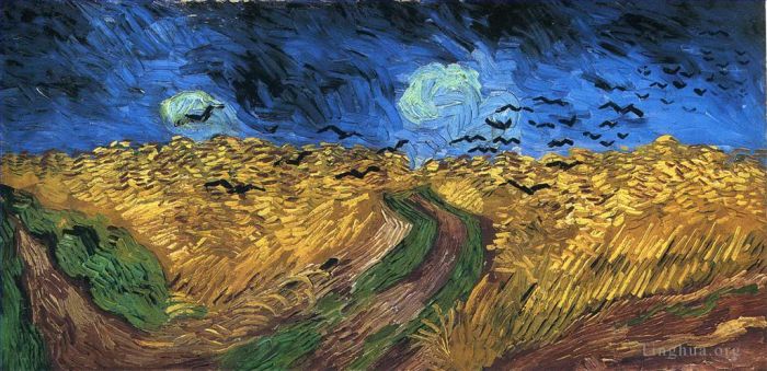 Vincent van Gogh Oil Painting - Wheat Field with Crows