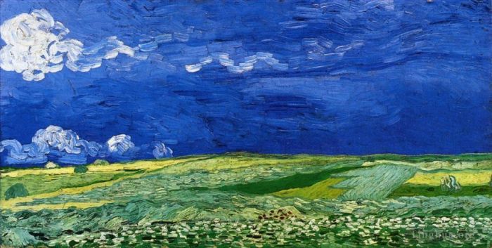 Vincent van Gogh Oil Painting - Wheatfields under Thunderclouds