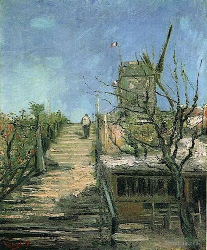Vincent van Gogh Oil Painting - Windmill on Montmartre