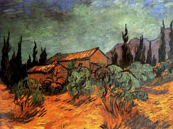 Vincent van Gogh Oil Painting - Wooden Sheds