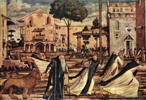 Artist Vittore Carpaccio's Work - St Jerome and the Lion