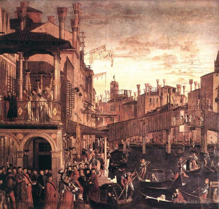 Vittore Carpaccio Various Paintings - The Healing of the Madman