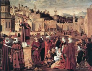 Artist Vittore Carpaccio's Work - The Sermon of St Stephen