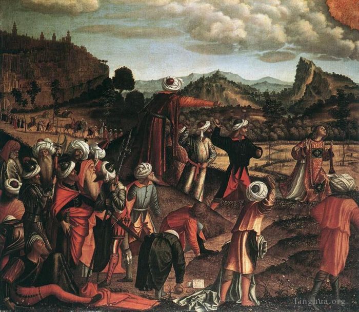 Vittore Carpaccio Various Paintings - The Stoning of St Stephen