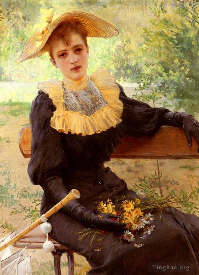 Vittorio Matteo Corcos Oil Painting - In The Garden
