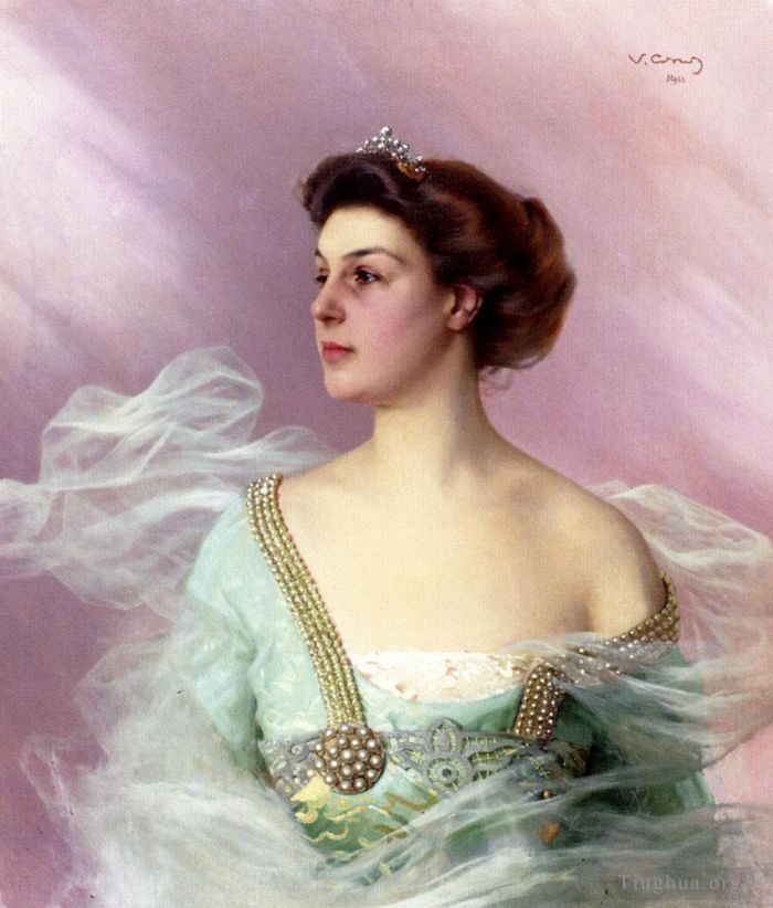 Vittorio Matteo Corcos Oil Painting - Matteo Portrait Of A Lady