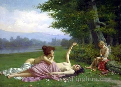 Vittorio Reggianini Oil Painting - Tempting Cupid