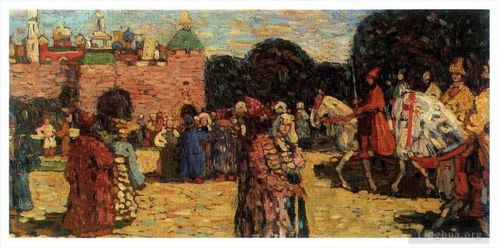 Wassily Kandinsky Oil Painting - Ancient Russia