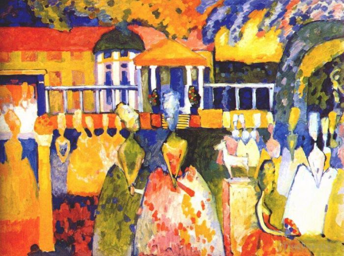 Wassily Kandinsky Oil Painting - Crinolines