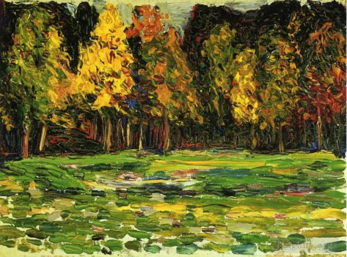 Wassily Kandinsky Oil Painting - Forest edge