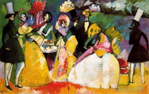 Artist Wassily Kandinsky's Work - Group in Crinolines