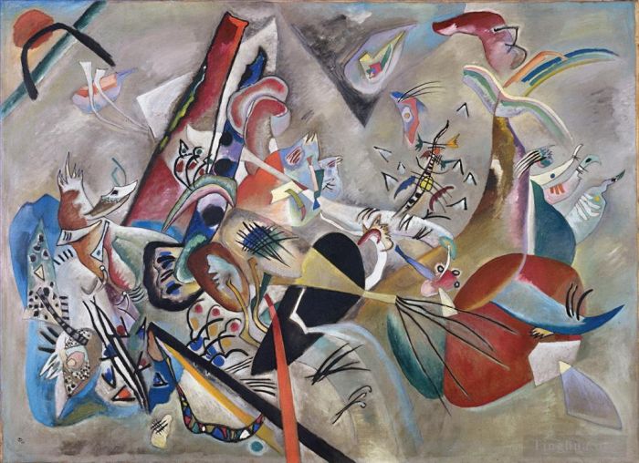 Wassily Kandinsky Oil Painting - In Gray Im Grau
