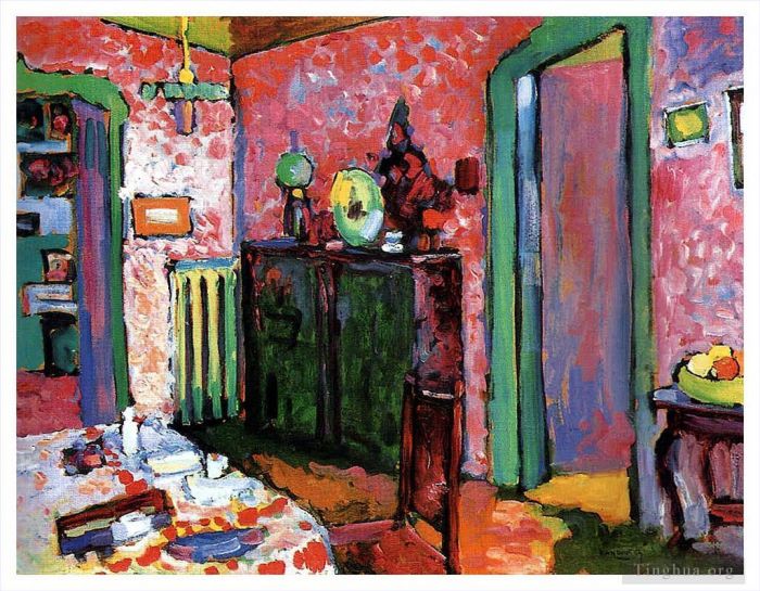 Wassily Kandinsky Oil Painting - Interior My dining room