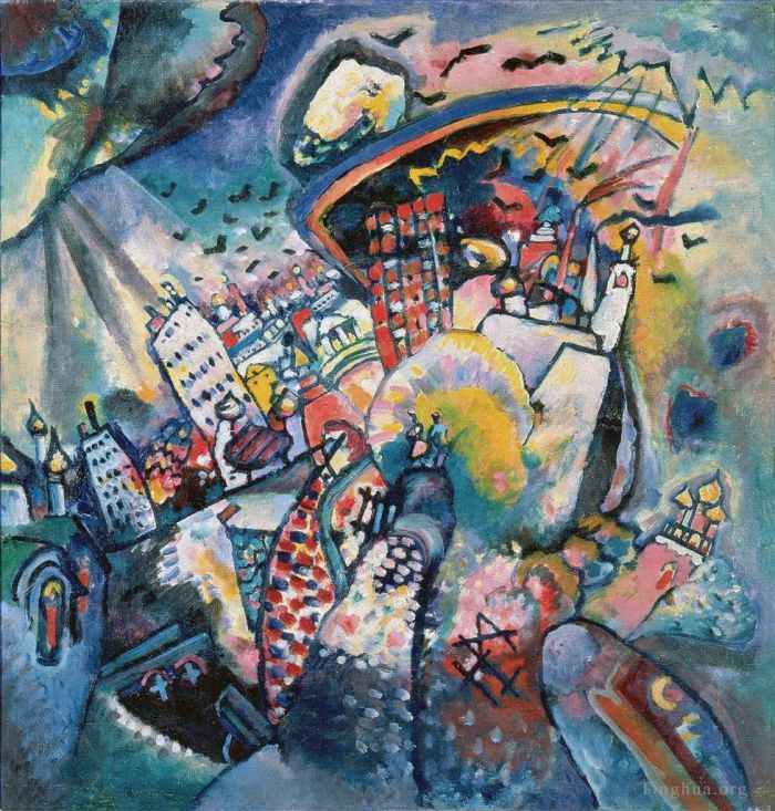 Wassily Kandinsky Oil Painting - Moscow I Moskau I