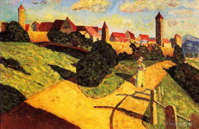 Wassily Kandinsky Oil Painting - Old town II