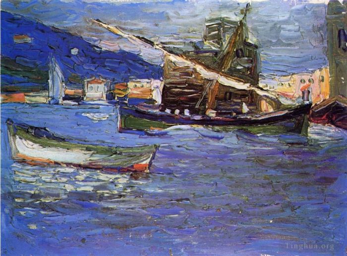 Wassily Kandinsky Oil Painting - Rapallo Grauer day