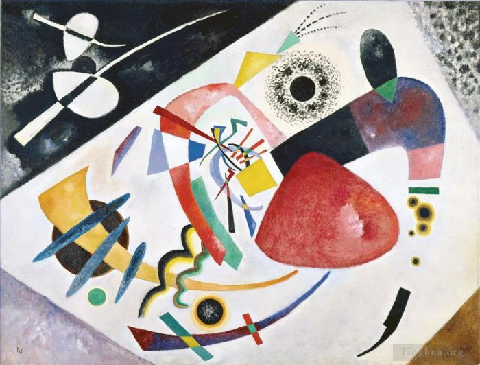Wassily Kandinsky Oil Painting - Red Spot II Roter Fleck II