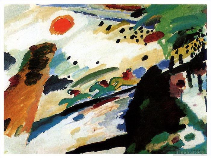 Wassily Kandinsky Oil Painting - Romantic
