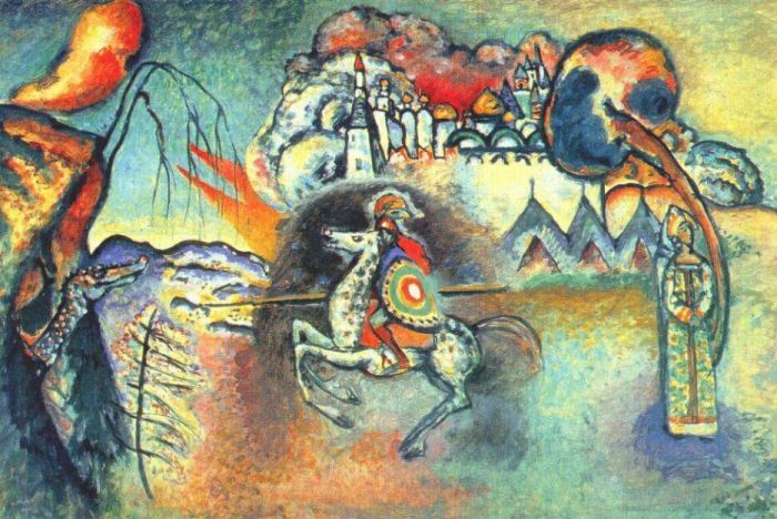 Wassily Kandinsky Oil Painting - St George and the dragon